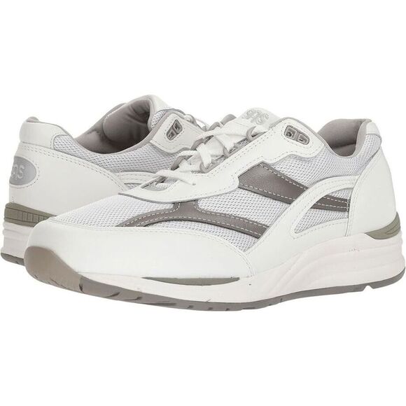 SAS Journey Sneakers Men's 9.5 White Gray Lace Up Comfort Athletic Shoes ZPO181
